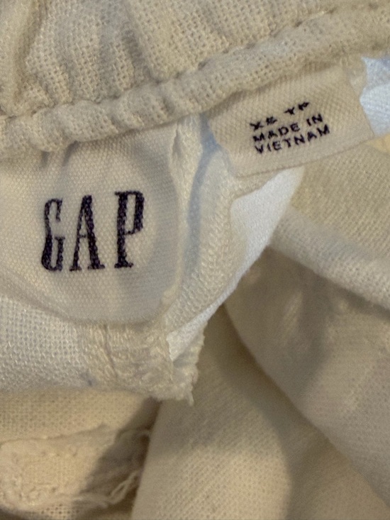 GAP Women’s White Drawstring Linen-Blend Pants Minimalist Spring Summer - Picture 3 of 11